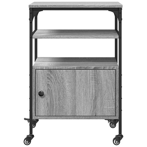 Supporto Stampante 3 Piani Grigio Sonoma 50x40x76cm Multistrato - Foto 9