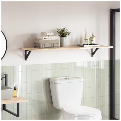 Piano per Tavolo 120x40x2cm Rettangolare Legno Massello Acacia - Foto 2