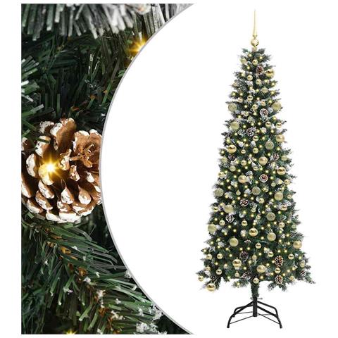 Albero di Natale artificiale con 300 LED Verde 210 cm - Foto 1
