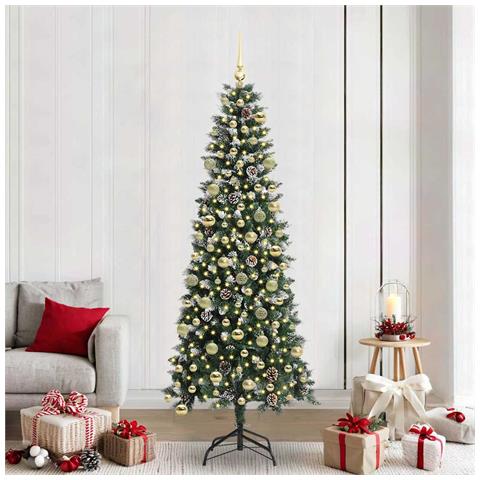 Albero di Natale artificiale con 300 LED Verde 210 cm - Foto 2