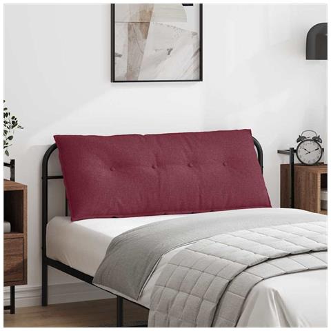 Cuscino per Schiena Rosso Vino 120 x 19 x 50 cm Tessuto - Foto 2