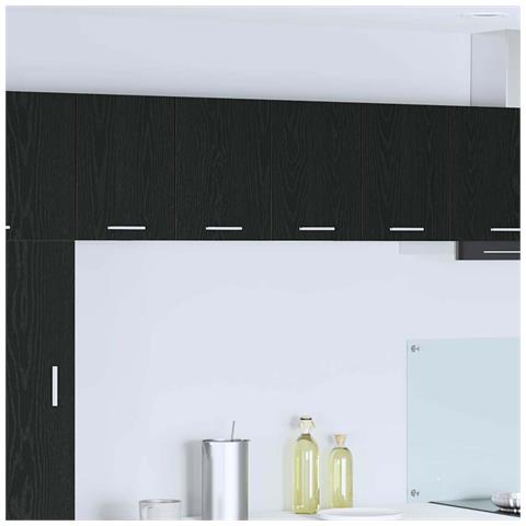 Armadio pensile Riga Rovere Nero e Bianco 60 x 31 x 40 cm - Foto 2