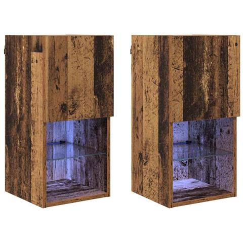 Mobiletti TV a parete 2 pcs Legno vecchio 30,5 x 30 x 60 cm - Foto 1