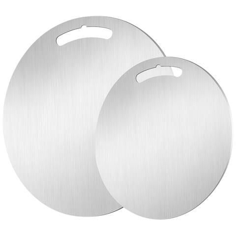 Set 2 Taglieri Tondi In Acciaio Inox 304 - Con Spessore 15/10 – Ø30 E Ø40 Cm – Professionali, Igienici E Resistenti - Ideali Per Cucina, Ristorazione E Uso Domestico - Foto 1