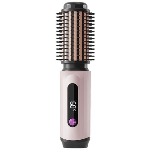 Spazzola Ad Aria Calda Ricaricabile Senza Fili 2-in-1 Per Lisciare E Arricciare Pink - Foto 1