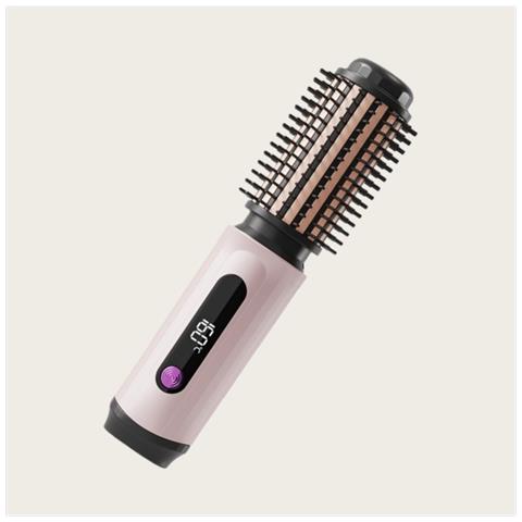 Spazzola Ad Aria Calda Ricaricabile Senza Fili 2-in-1 Per Lisciare E Arricciare Pink - Foto 4