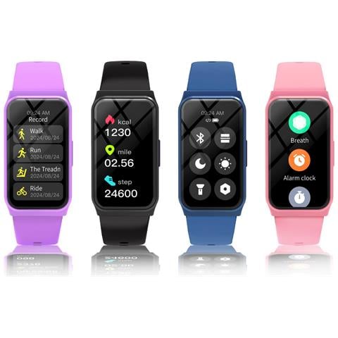 Smartwatch Multifunzionale Con Monitoraggio Frequenza Cardiaca E Ossigeno Nel Sangue, Compatibile Con L'app Hry Fine Pink - Foto 2