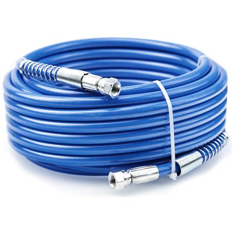 Tubo Alta Pressione Per Verniciatura 8m Blu - Rivestimento In Tpu, Pressione Max 228 Bar | Filettatura 1/4"", Flessibile E Resistente - Foto 2
