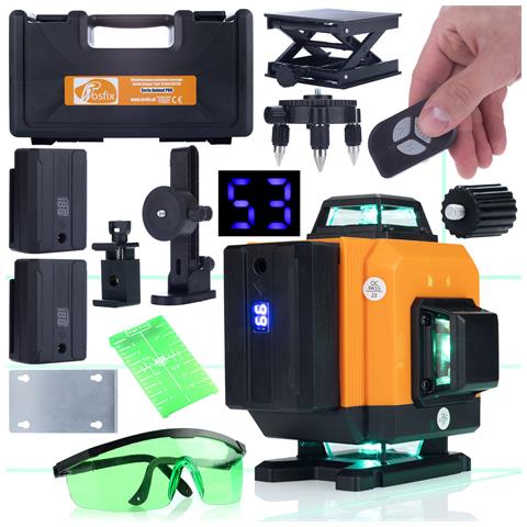 Livella Laser 16 Linee Rot16l - Precisione Professionale | Autolivellante, Ip54, 360° | Set Con Occhiali E Targa Verde - Foto 1