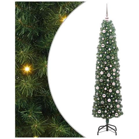 Albero di Natale artificiale con 300 LED Verde 210 cm - Foto 1