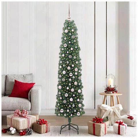 Albero di Natale artificiale con 300 LED Verde 210 cm - Foto 2