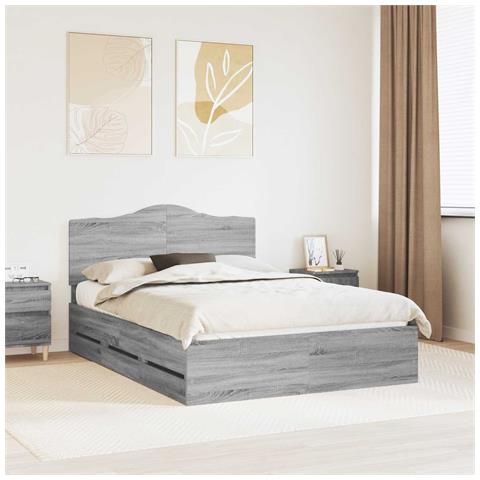 Struttura del letto con cassetto Grigio Sonoma 160 x 200 cm - Foto 2