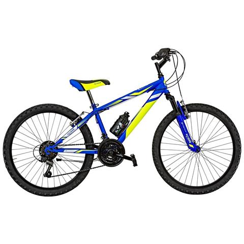 Bici Da Uomo Mountain Bike 26 Sr26sf Bicicletta Mtb Stark Cambio 18v E Forcella Ammortizzata - 48 Blu - Giallo Fluo - Bianco Opaco - Foto 1