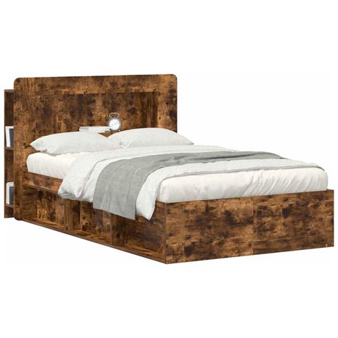 Testata del letto Rovere Fumo Legno ingegnerizzato - Foto 8