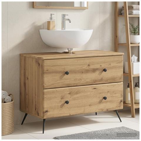 Armadio per Lavabo da Bagno BREDA Rovere Artigianale - Foto 2