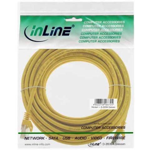 cavo patch per rete dati lan cat. 5e, 2x rj45, schermatura futp, colore giallo, 20m - Foto 2