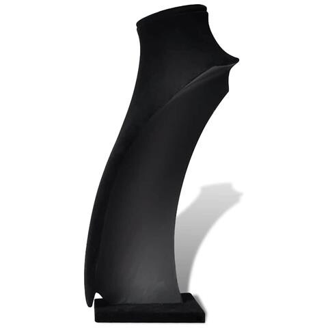 Busto Nero Portagioielli E Collane In Flanella 23 X 11,5 30 Cm 2 Pz - Foto 2