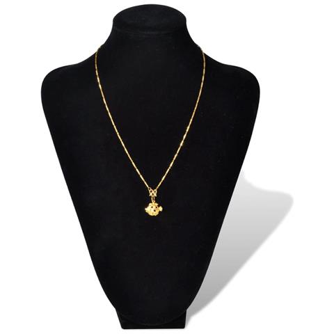 Busto Nero Portagioielli E Collane In Flanella 23 X 11,5 30 Cm 2 Pz - Foto 4