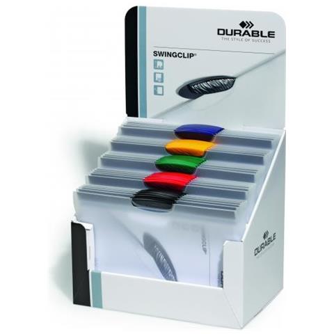 Espositore Da Banco Cartelline Swingclip® 30 Clip Pastello Assortiti 1pz - Foto 1
