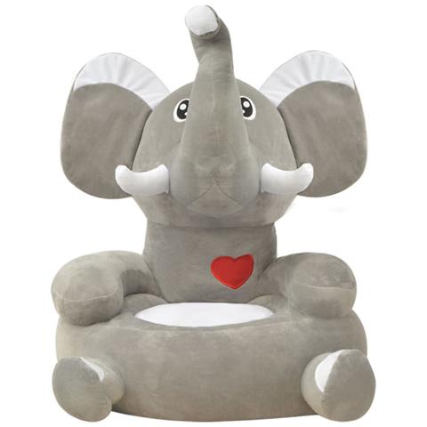 Poltrona in Peluche per Bambini Elefante Grigio - Foto 2