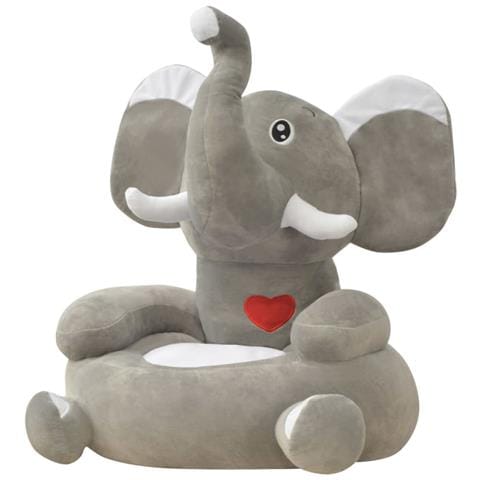 Poltrona in Peluche per Bambini Elefante Grigio - Foto 1
