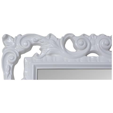 Specchiera Con Cornice Colore Bianca A Foglia In Espanso 75x180 Cm - Foto 2