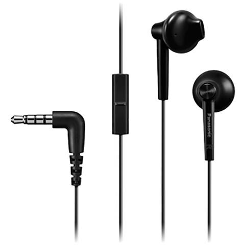 Auricolare Stereo con Microfono + Tasto volume - Nero - Foto 1