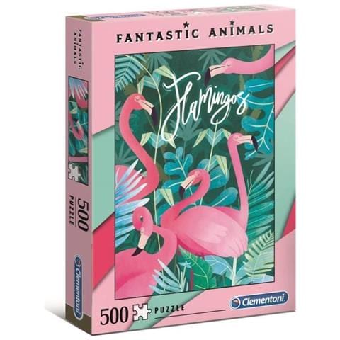 CLM35067 Puzzle da 500 Pezzi Fantastic Animals - Fenicottero - Foto 1