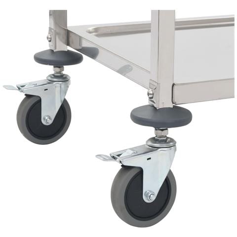 Carrello da Cucina a 3 Livelli 95x45x83,5 cm in Acciaio Inox - Foto 6