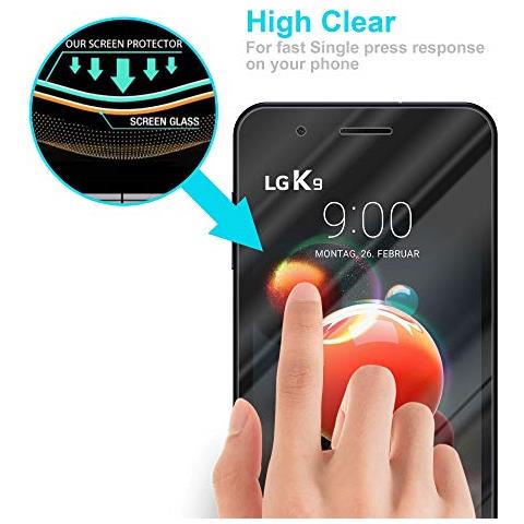 Pellicola Di Armatura Compatibile Con Lg K9 In Elevata Trasparenza - Vetro Temperato (tempered) Di Protezione Del Display In Durezza 9h Con 3d Touch - Foto 2