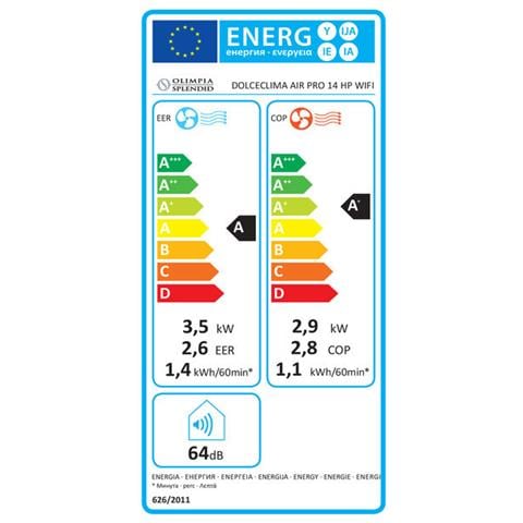 Dolceclima Air Pro 14 HP WiFi Condizionatore Portatile con Pompa di Calore 14000 Btu / h Classe A / A+ - Foto 9
