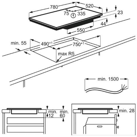 Piano Cottura EIL83443 a Induzione 4 Zone Cottura da 78 cm Colore Nero - Foto 10