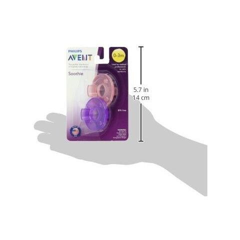 Philips 2 Pack Avent Soothie Ciuccio Colore Rosa Viola 0-3 Mesi - Foto 2