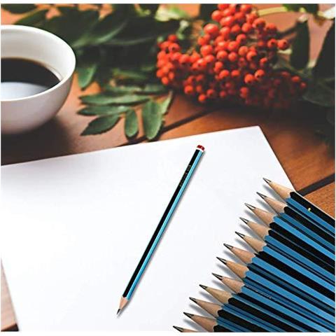 Durevole Snap-resistente E Duratura Matite Hb School For Children Adolescenti E Adulti Ideale Per Disegnare Scrivere Office Desk Work Generale (confezione Da 12)  - Foto 4