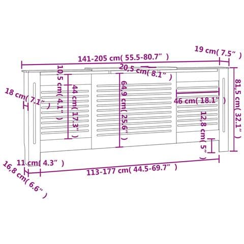 Copertura per Radiatore in MDF 205 cm - Foto 2