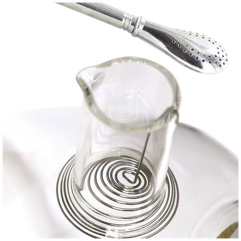 Teiera In Vetro E Bambù 1 L + Cannuccia In Acciaio Inox Con Filtro - Foto 1