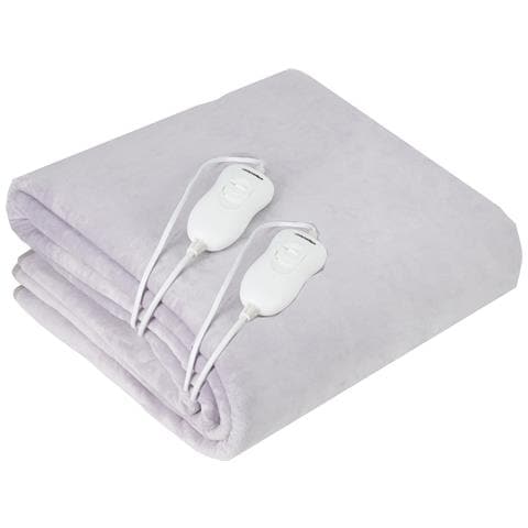 Briebe Eb1131 Scaldaletto Elettrico Doppio 150 X 160 Cm ,3 Livelli Di Temperatura, Lavabile 120w Bianco - Foto 1