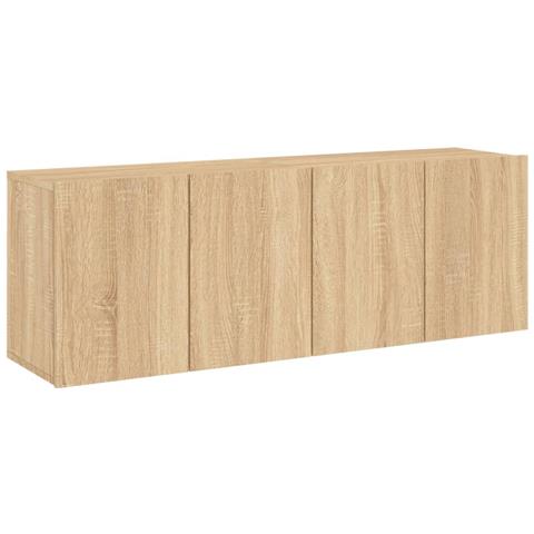 Mobili Tv A Parete 2pz Rovere Sonoma 60x30x41 Cm - Foto 2