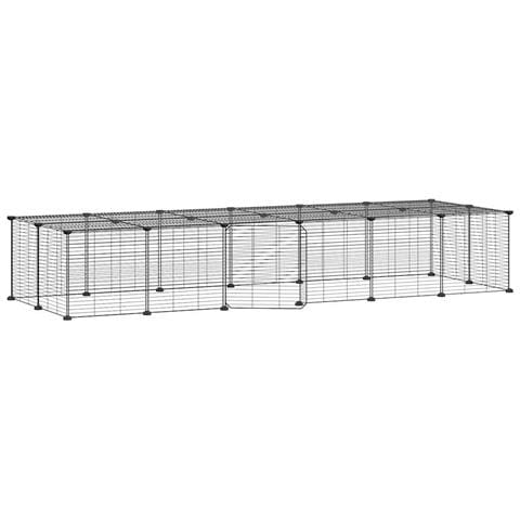Gabbia Per Animali 28 Pannelli Con Porta Nero 35x35 Cm Acciaio - Foto 1