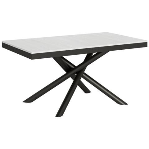Tavolo Allungabile 90x160/264 Cm Famas Evolution Telaio Antracite - Cemento - Foto 1