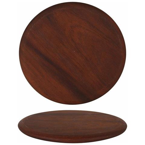 Tagliere Per Servire Viejo Valle Iroko Rotondo Ø 32 X 1,8 Cm (2 Unità) - Foto 2
