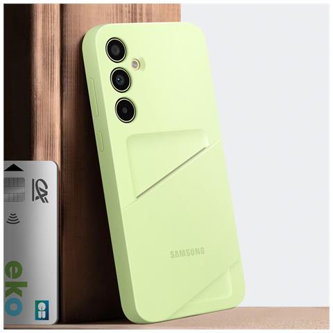 Cover Per Samsung A35 5g Portacarte Silicone Originale, Verde Lime - Foto 5