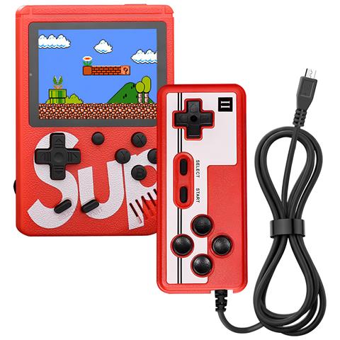 Console Emulatrice 400 Giochi Con Joystick Multigiocatore Modello Sup, Rosso - Foto 7