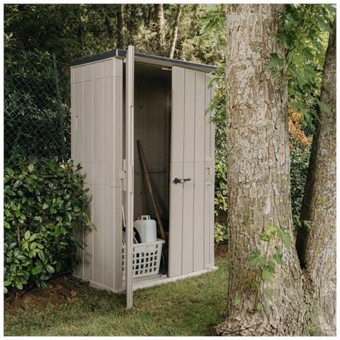 Casetta Capanno Porta Attrezzi In Resina Da Esterno Giardino A 2 Ante Lucchettabili High Stora Way Toomax - Foto 8