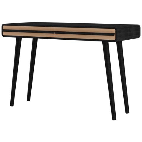 Chantal Scrivania Con 2 Cassetti In Truciolare Nero E Natura - Foto 1