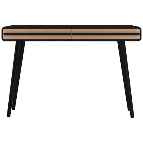 Chantal Scrivania Con 2 Cassetti In Truciolare Nero E Natura - Foto 2