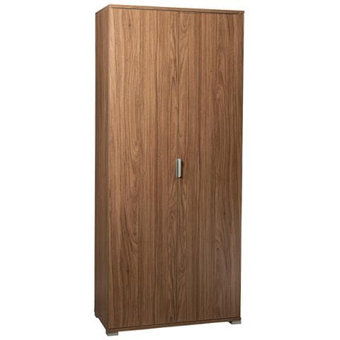 Armadio Tuttopiani 2 Ante Con 5 Ripiani In Legno Nobilitato Bilaminato Linea Classic - Sienna - Foto 1