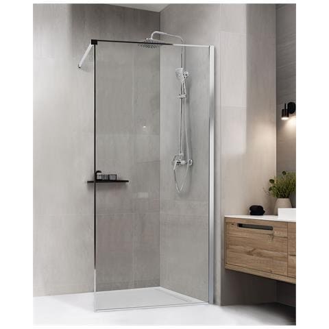Parete Doccia Waspam 90 X 190 Cm Argento - Foto 1