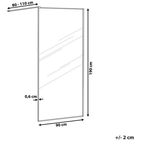 Parete Doccia Waspam 90 X 190 Cm Argento - Foto 7