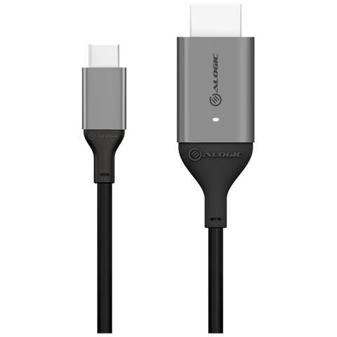ULCHD02-SGR cavo e adattatore video 2 m HDMI tipo A (Standard) USB tipo-C Nero, Grigio - Foto 4